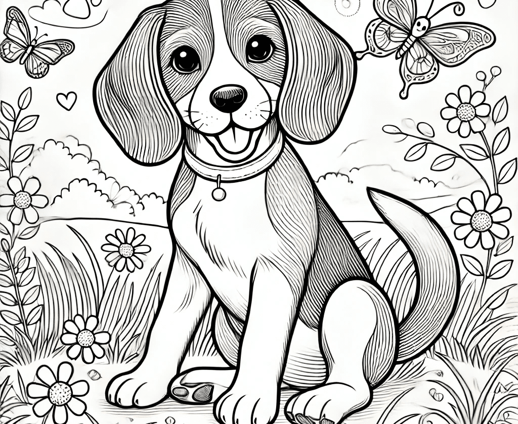 Download and print these free coloring sheets of rescue beagles.