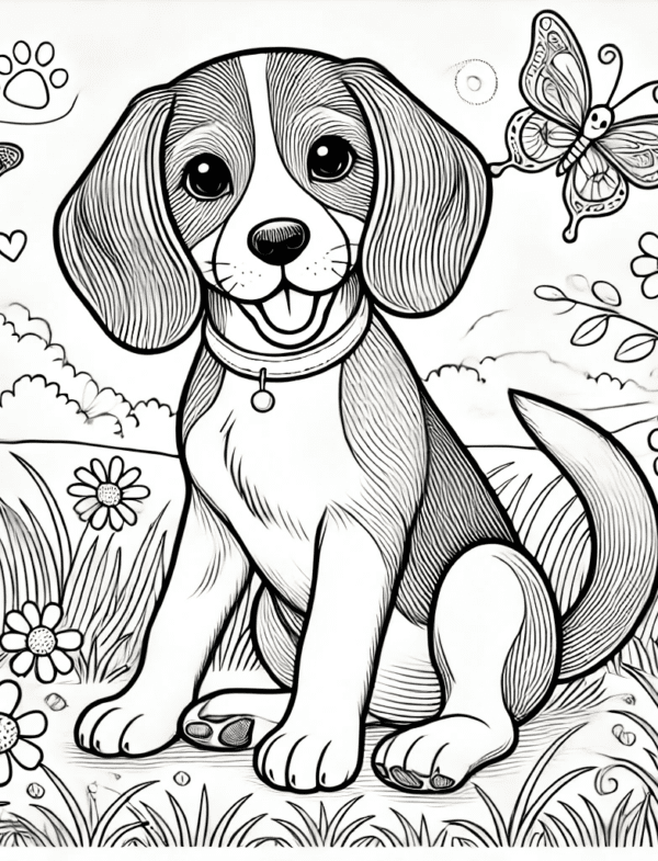 Download and print these free coloring sheets of rescue beagles.